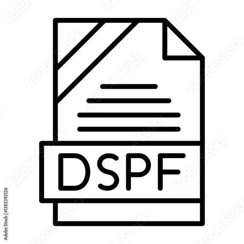 DSPF File Format Outline Style Icon
