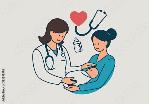 Vector Designs for International Day of the Midwife: Social Media, T-shirt, Sticker, Poster, Print Cards & Animated GIFs | Solid Color Illustrations