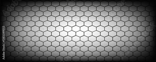 Honeycomb pattern with hexagon mesh. Texture bee comb grid. Flat vector illustration isolated on white background.