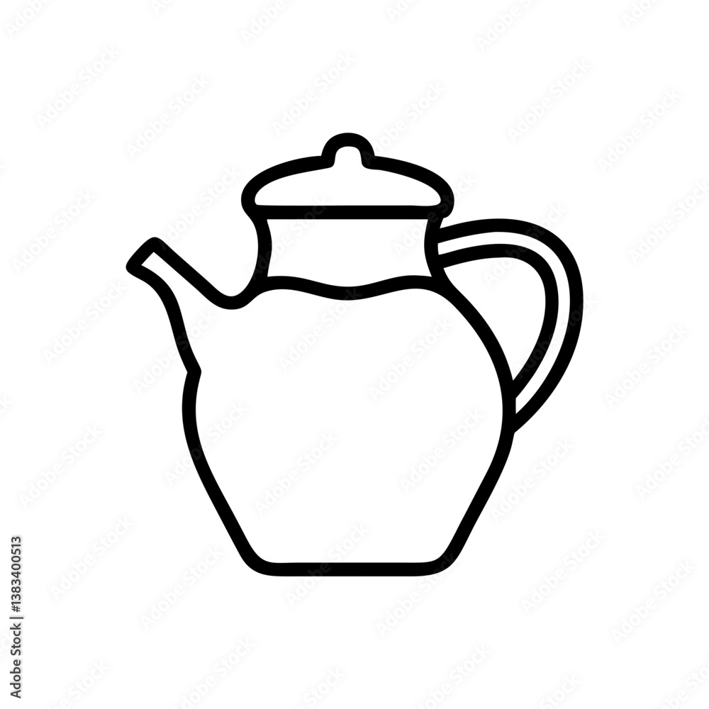 Obraz premium A clay teapot with background