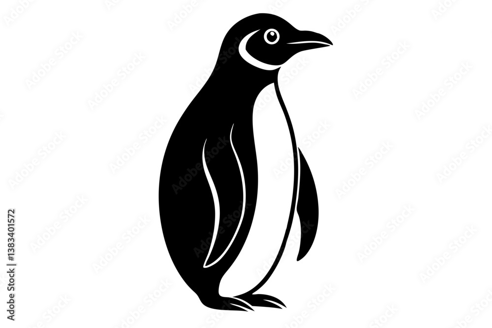 Naklejka premium penguin on a white background