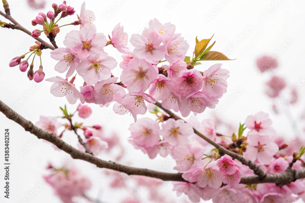 Cherry tree branches adorned with delicate pink flowers, showcasing nature’s artistry and the elegance of floral rebirth in spring. Cherry tree branches adorned with delicate pink flowers, showcasing nature’s artistry and the elegance of floral rebirth in spring.