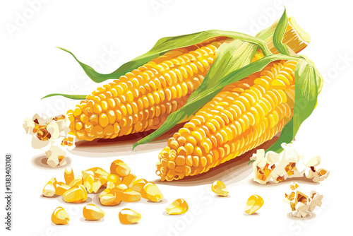 fresh and delicious sweet corn to eat