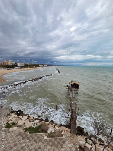 The beach of Termoli, a town in Molise in Italy.