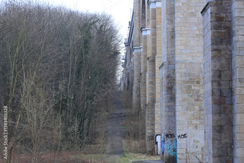 Blick auf die neißebrücke bei görlitz in sachsen blickrichtung polen