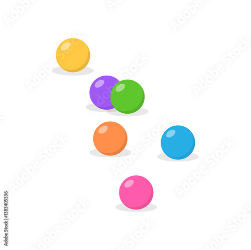 Colorful gum balls. Vector illustration.