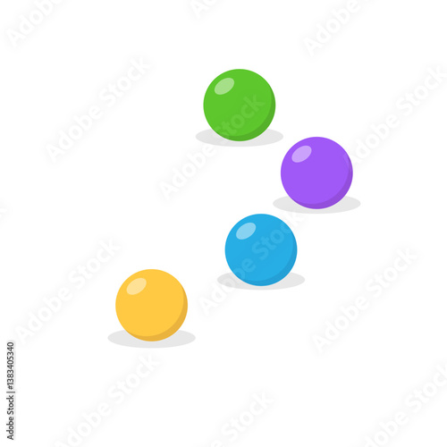 Colorful gum balls. Vector illustration.