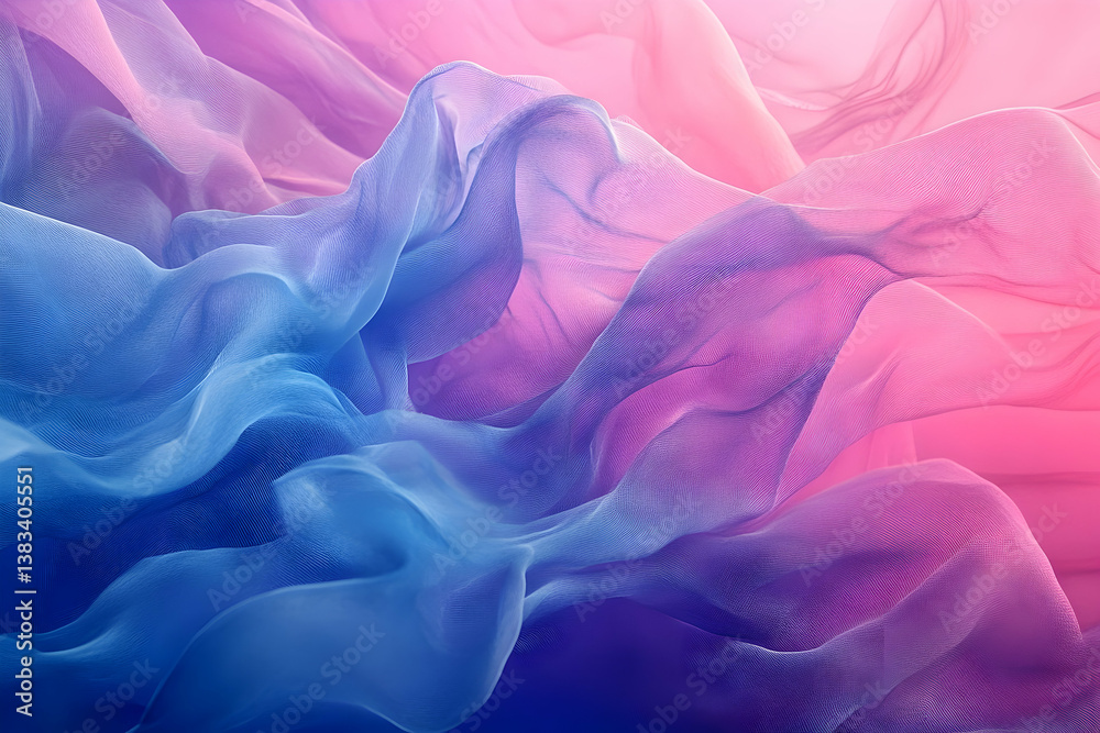 Obraz premium The flowing pastel fabrics are beautifully arranged in an abstract presentation