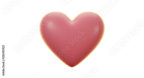 A softly rendered pink heart shape centered on a dark background