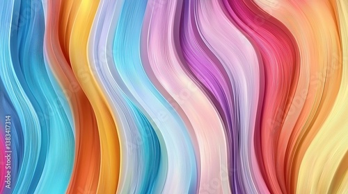 Vibrant vertical artwork with interwoven soft lines in red, blue, yellow, pink, and green gradients, forming a lively abstract pattern. Seamless digital background optimized for website hero sections,