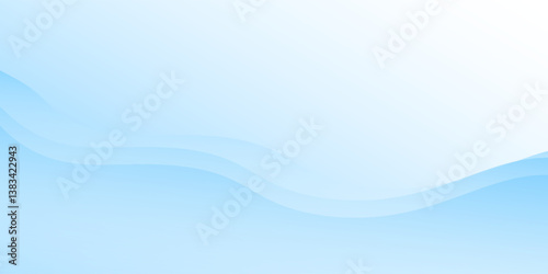 Modern white wavy glowing lines on a blue background. Futuristic digital high-technology abstract