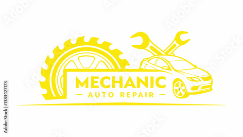 Mechanic Auto Repair Logo Design Professional and Reliable Car Service
