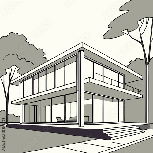 vector illustration of building