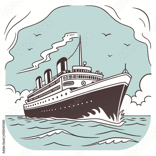 ship in the sea