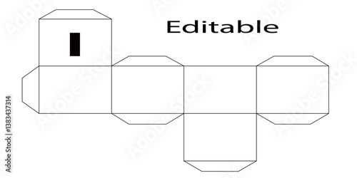package design box outline vector with white background.	