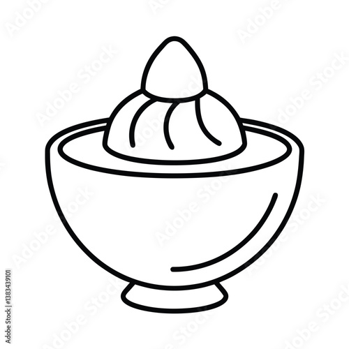 vector illustration of a banana pudding