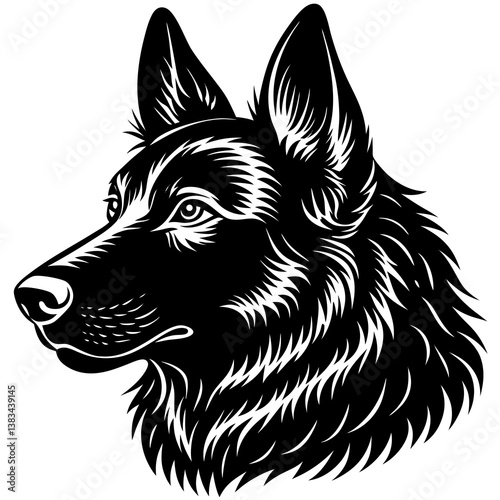 vector image of a dog