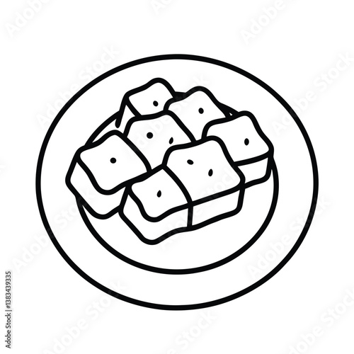 vector illustration of a brownies