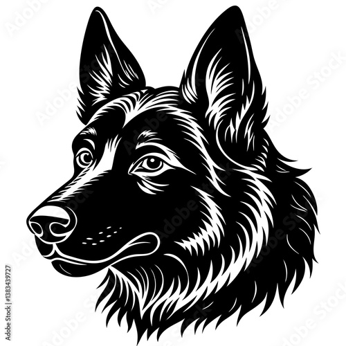 vector image of a dog