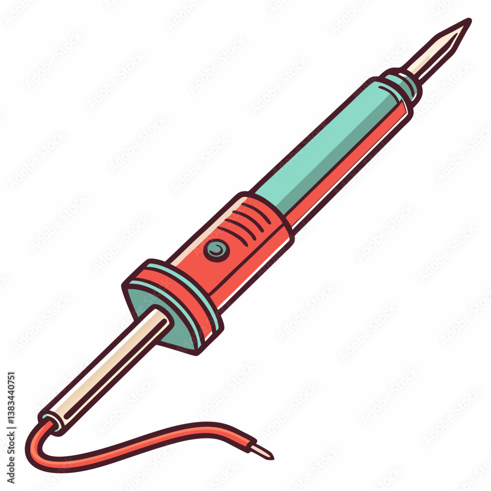 Fototapeta premium Vector illustration of a soldering iron 