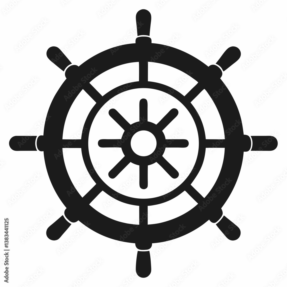 Obraz premium ship steering wheel