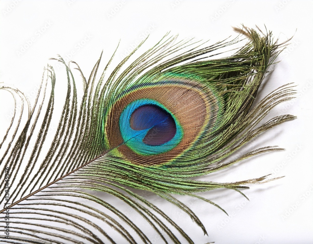 Fototapeta premium peacock feather close up