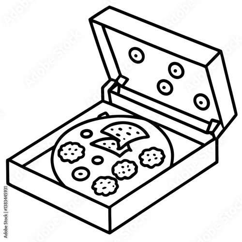 pizza box with pizza