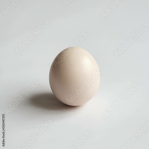 a raw egg on white background
