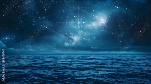 Starry Night Ocean, Cosmic Compass