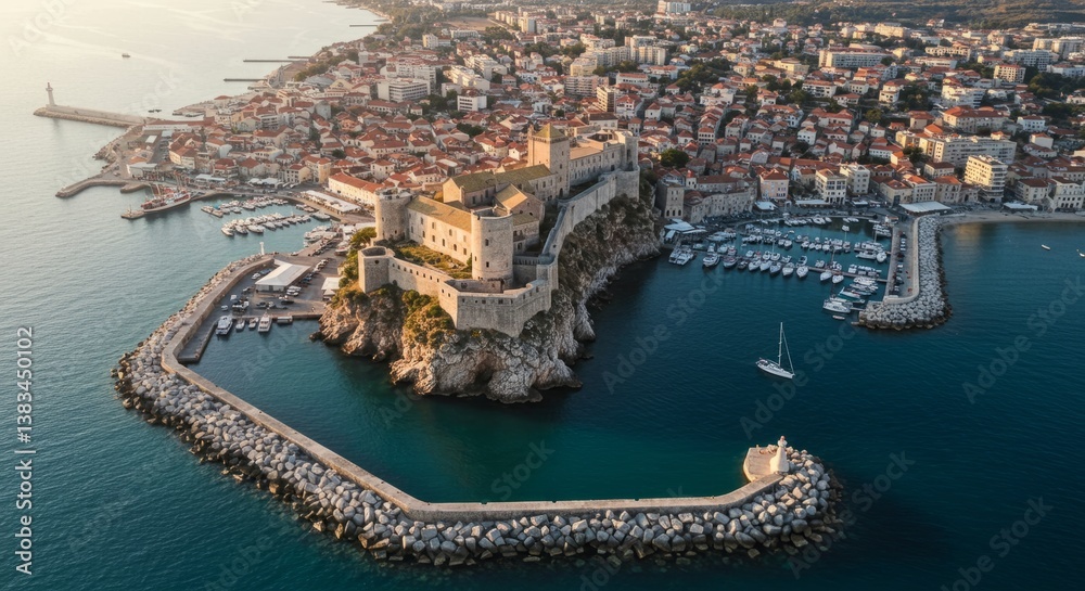 Obraz premium Historic Harbour and Castle