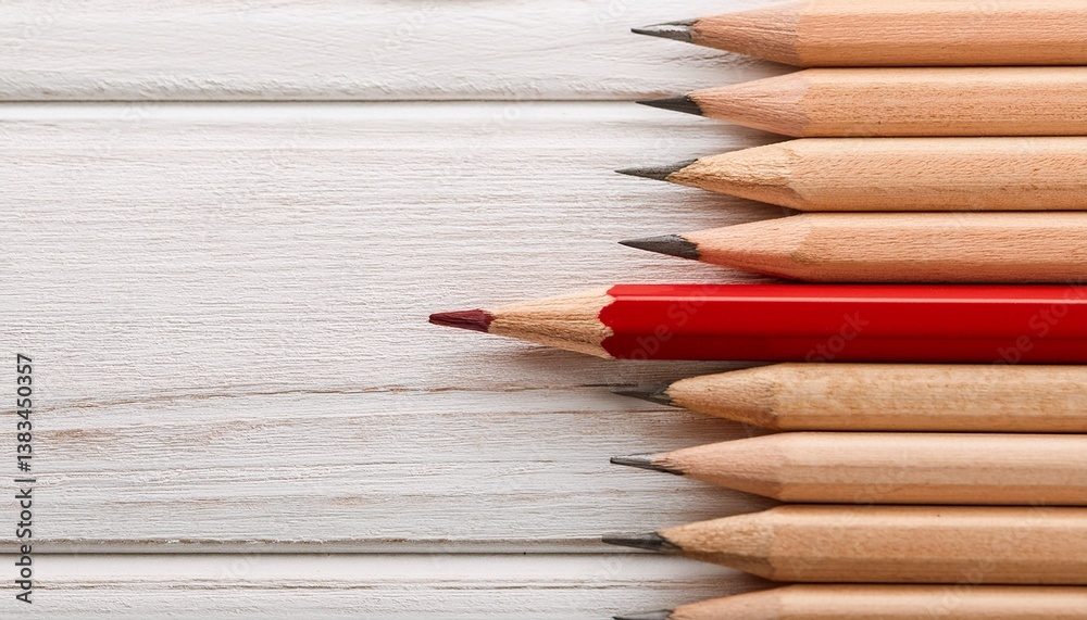 Obraz premium colored pencils on wooden background