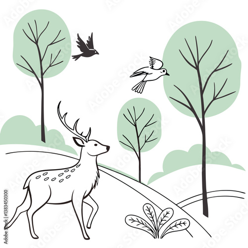 deer in the forest