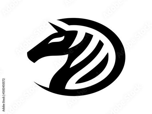 zebra balck logo desigen