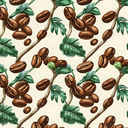 A seamless repeat pattern featuring a whim