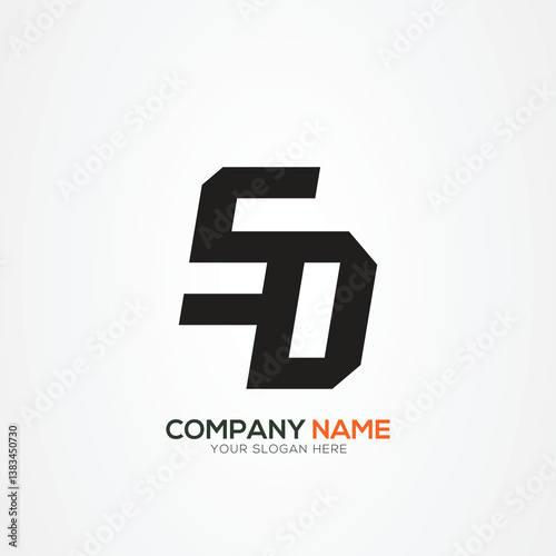 Creative Letter SD DS Monogram Logo Template With Vector Eps