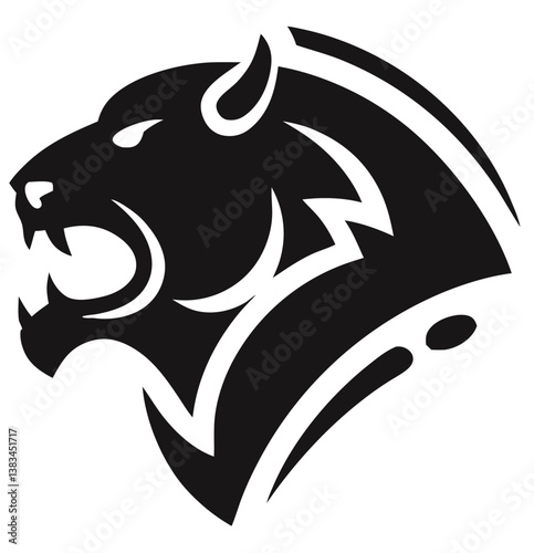 Buffalo Head Vector – Bold Black and White Bison Silhouette design Illustration for Logos, Mascots & Tattoos.