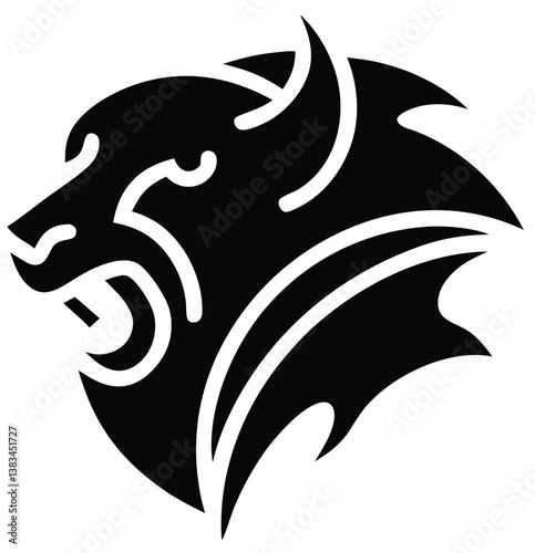 Buffalo Head Vector – Bold Black and White Bison Silhouette design Illustration for Logos, Mascots & Tattoos.