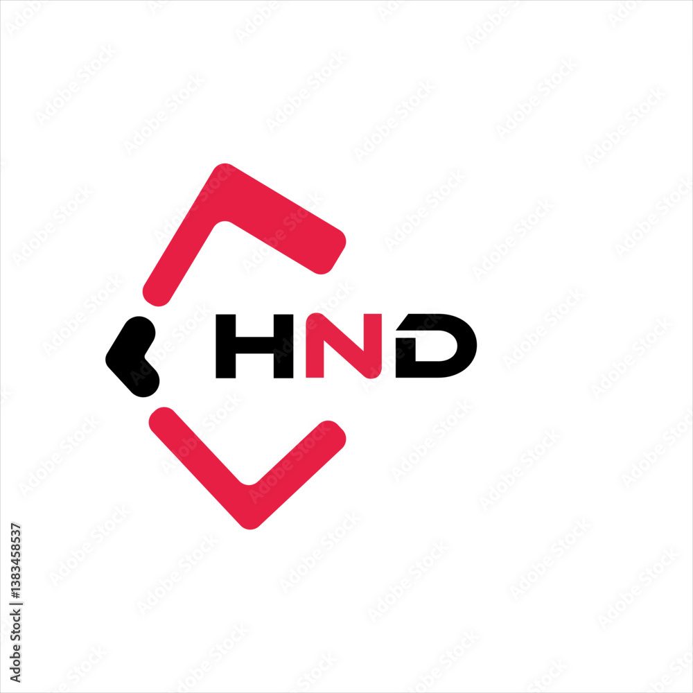 HND creative minimalist letter logo. HND unique vector initials alphabet letter logo design HND creative minimalist letter logo. HND unique vector initials alphabet letter logo design