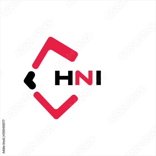HNI creative minimalist letter logo. HNI unique vector initials alphabet letter logo design