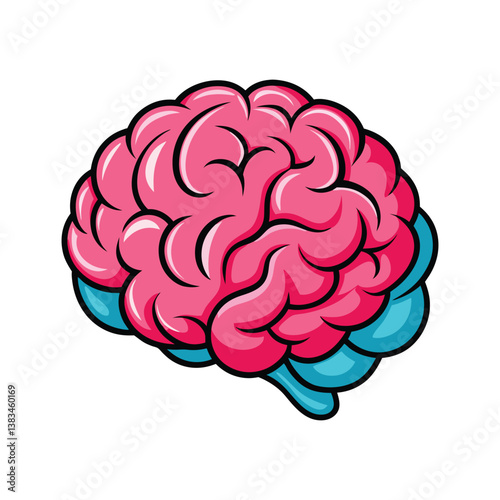 human brain vector art