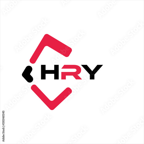 HRY creative minimalist letter logo. HRY unique vector initials alphabet letter logo design