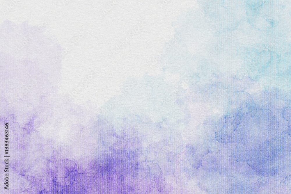 Obraz premium Purple blue abstract watercolor background. Hand drawn tender texture.