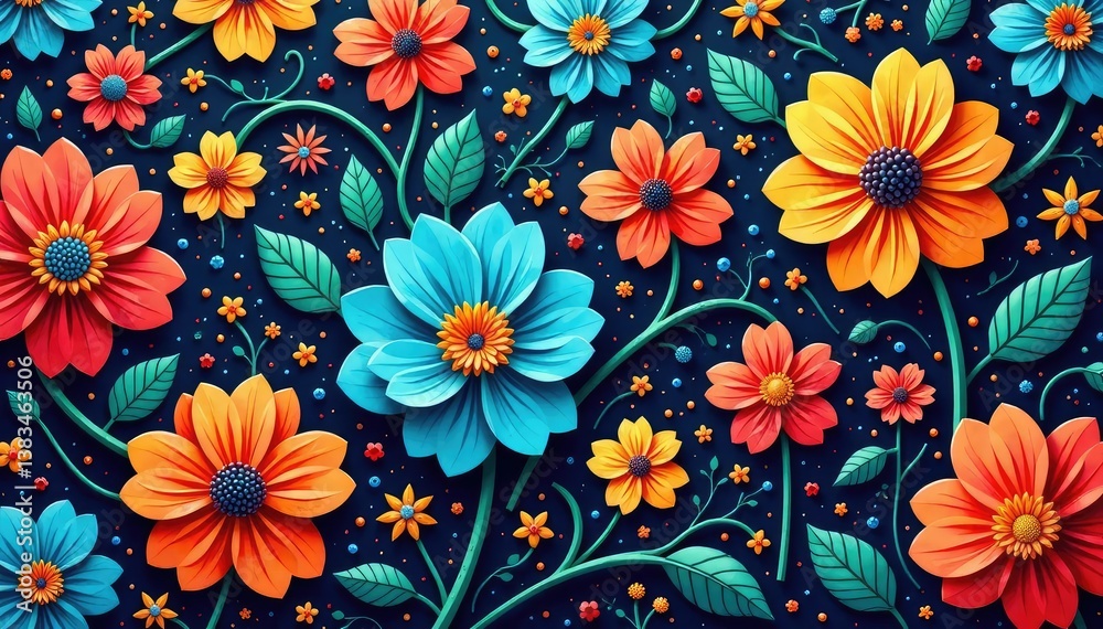 Intricate, flowing floral pattern, continuous design, pretty, blossom Intricate, flowing floral pattern, continuous design, pretty, blossom