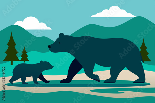 silhouette of a bear