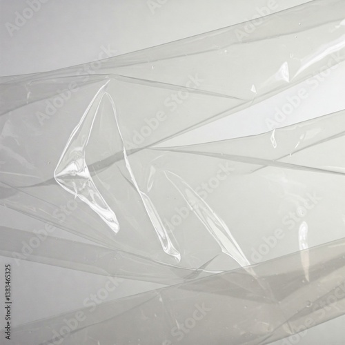 White Abstract Plastic Film Wrap Texture Background
