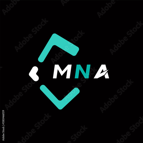 MNA creative minimalist letter logo. MNA unique vector initials alphabet letter logo design