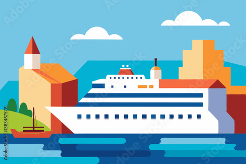 cruise ship in the sea