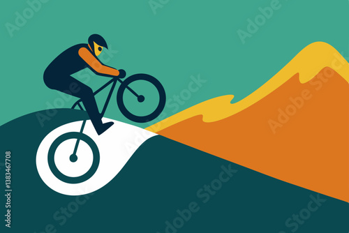 man riding a bike