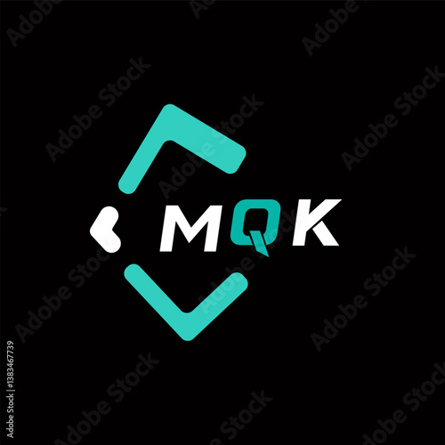MQK creative minimalist letter logo. MQK unique vector initials alphabet letter logo design
