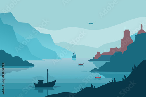 boat on the lake